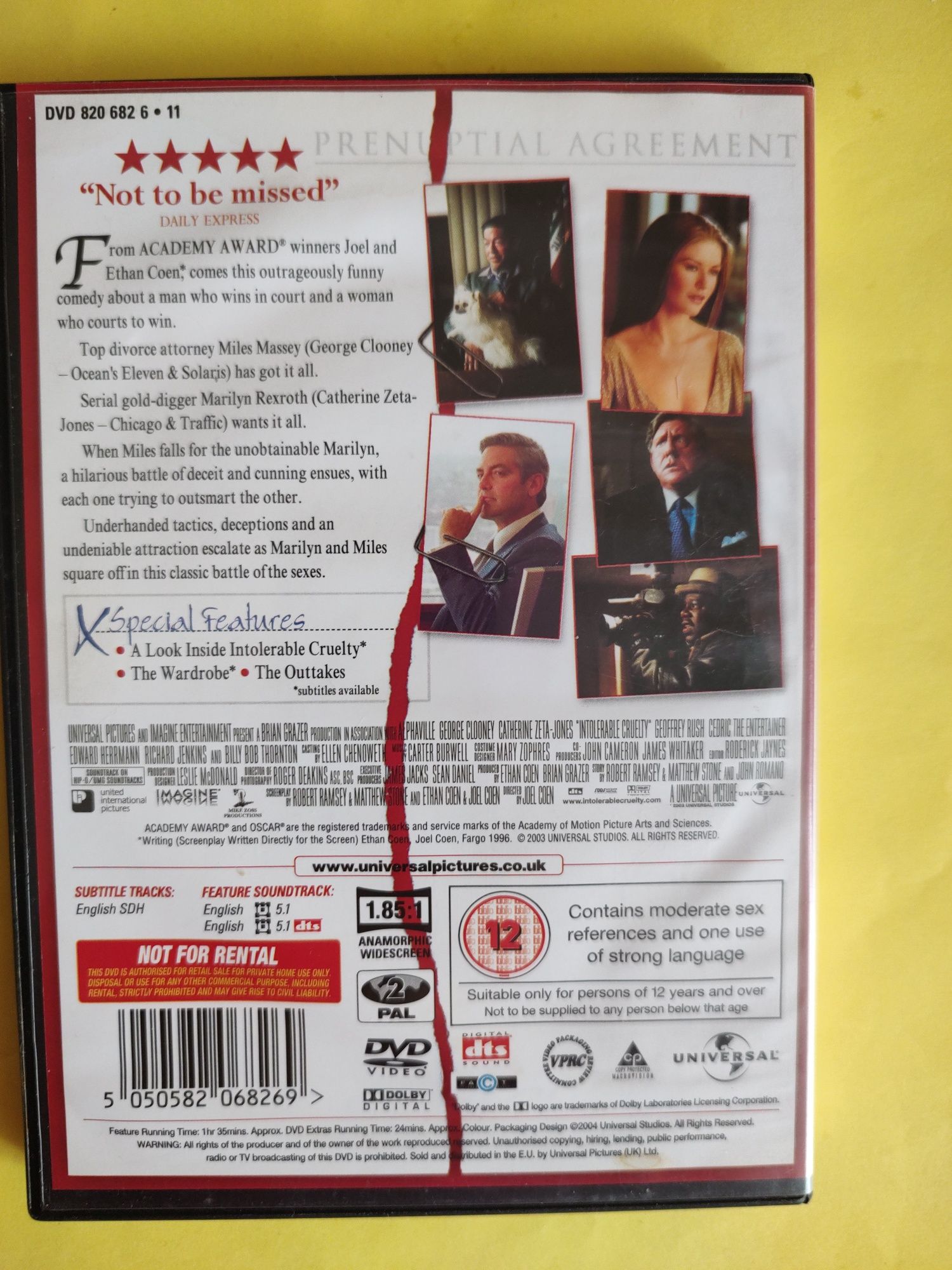 Intolerable Cruelty/George Clooney Catherine Zeta-Jones po angielsku