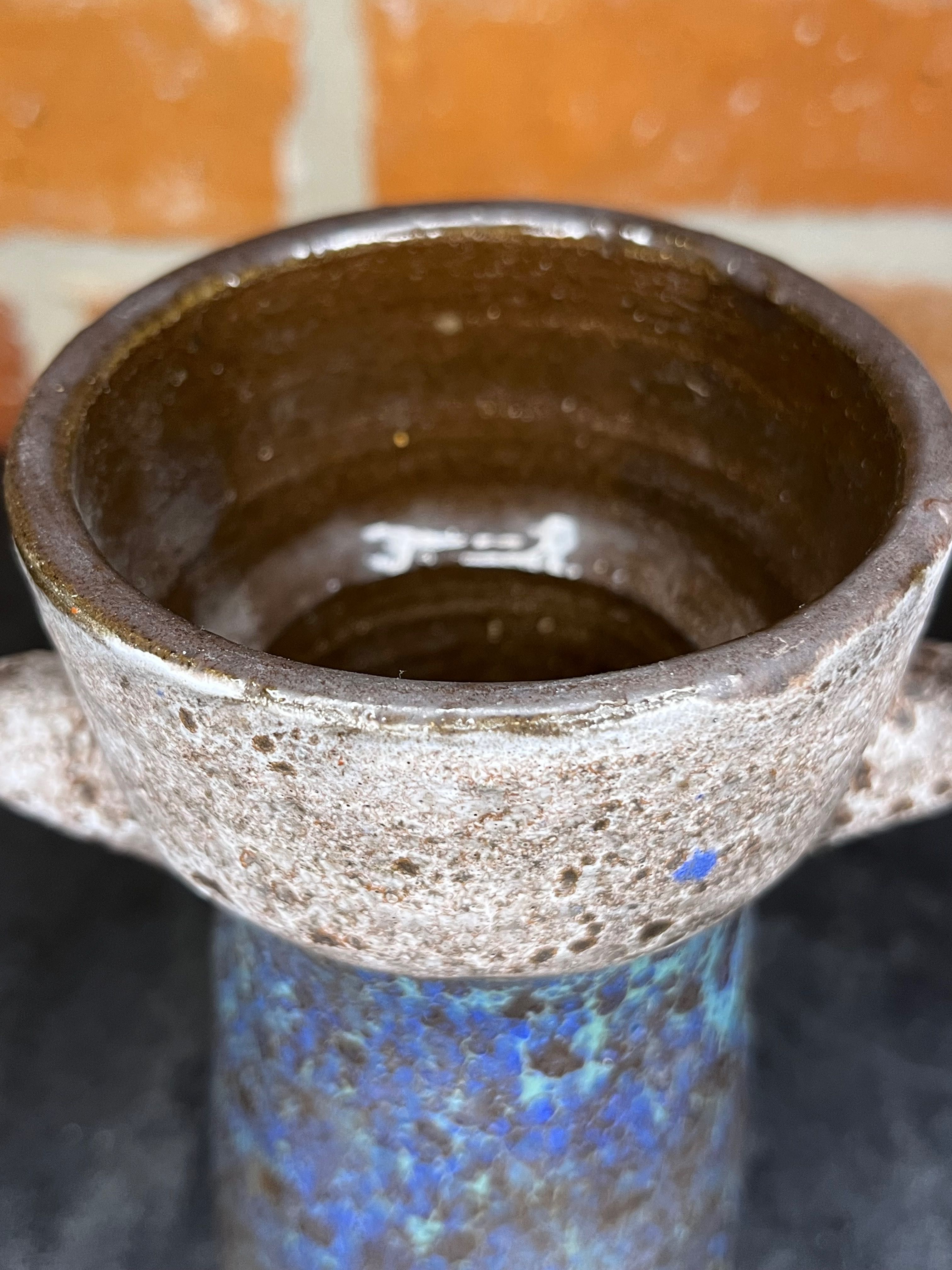 Ceramiczny wazon niemiecki matowy Fat Lava. Stara ceramika