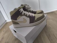 Buty Air Jordan 1 Mid Light Orewood Brown/Team Gold-Khaki - nowe nie t