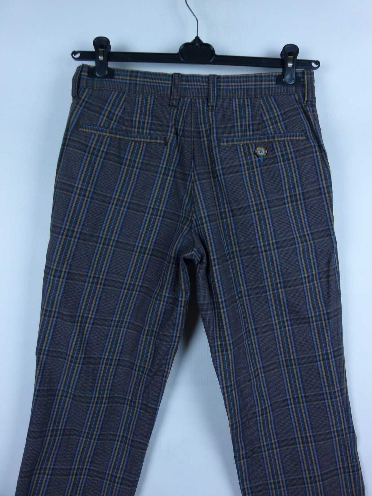 Boden męskie  spodnie w kratkę bawełna / 30R pas 78 cm