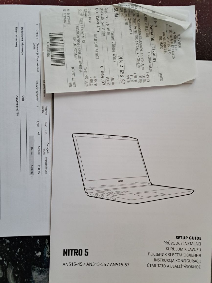 Laptop acer nitro 5 NVIDIA GEFORCE RTX 3050TI