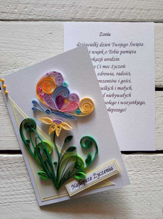 Kartki urodzinowe dla dzieci, Quilling, handmade, ręcznie robione !