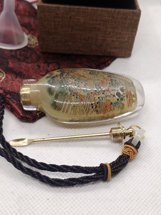 Frasco de rapé em vidro - artigo colecionável