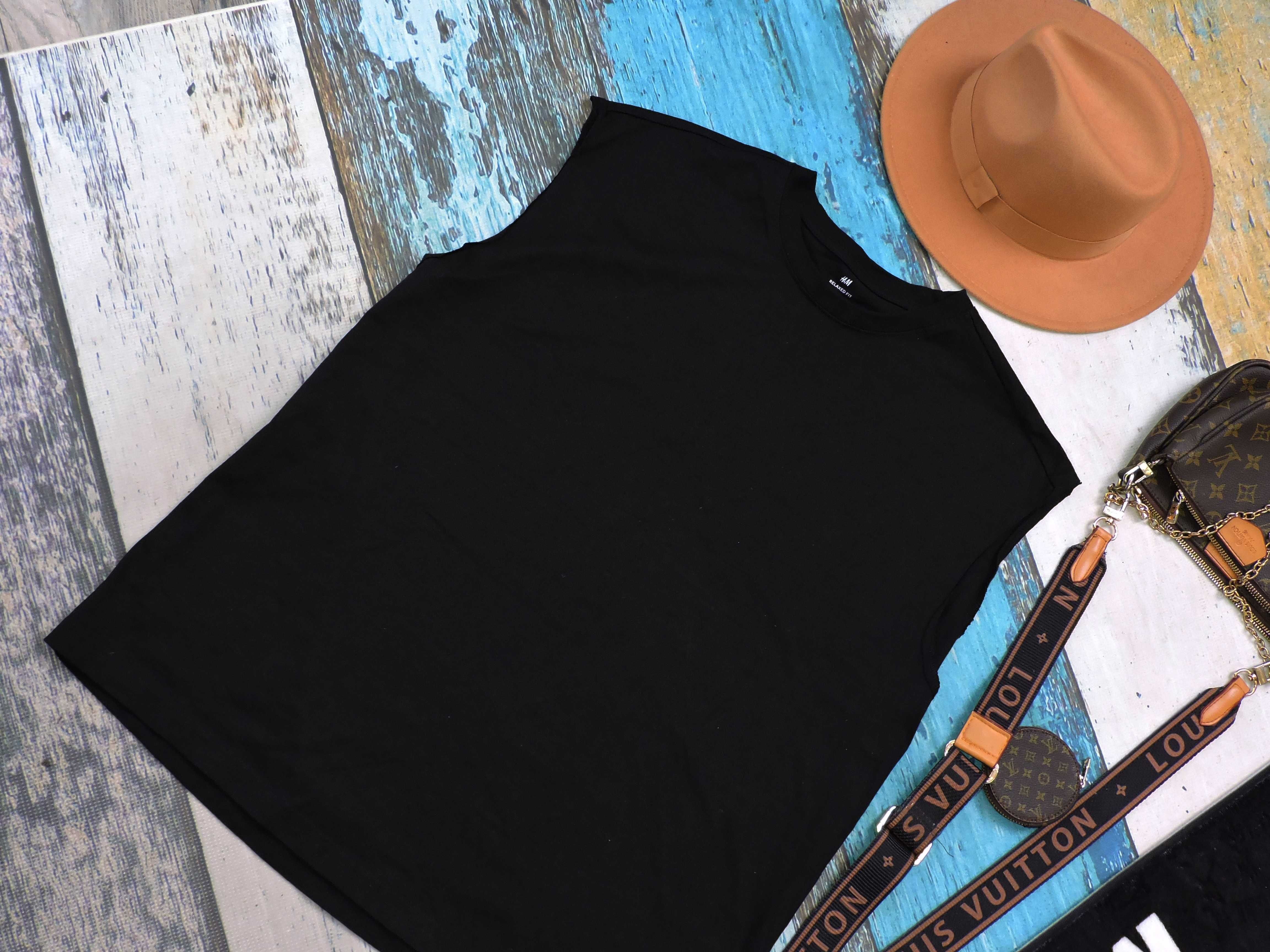 H&M Czarna  Męska Podkoszulka regular fit bawełna XL
