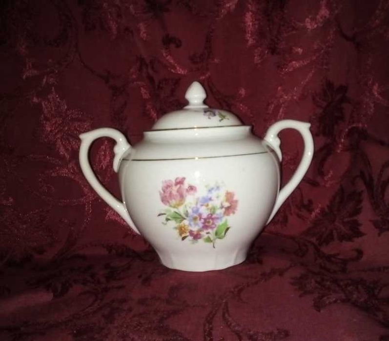 Фарфор сахарница, Барановкий Фз, винтаж 50-е гг