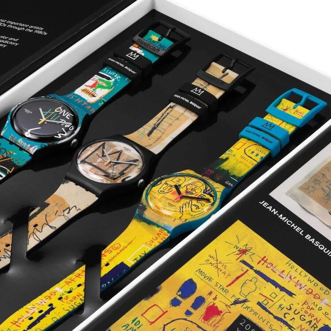 SWATCH 3 Relógios Jean-Michel Basquiat - Caixa Especial Limitada