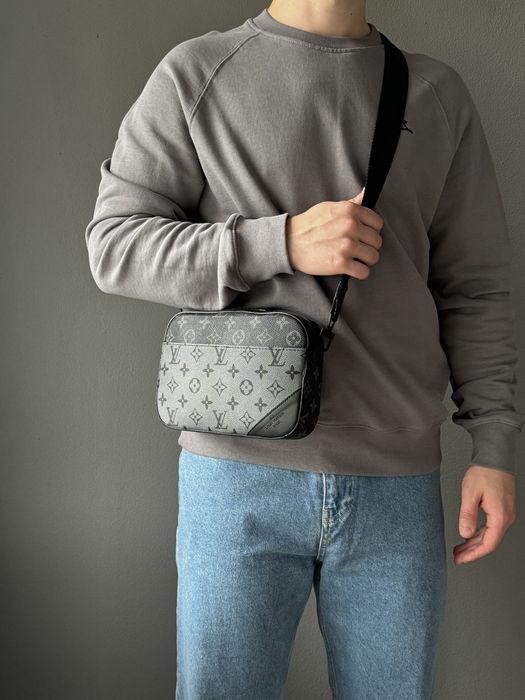 Мужская сумка Louis Vuitton чоловіча сумка барсетка 2в1 дуо месенджер