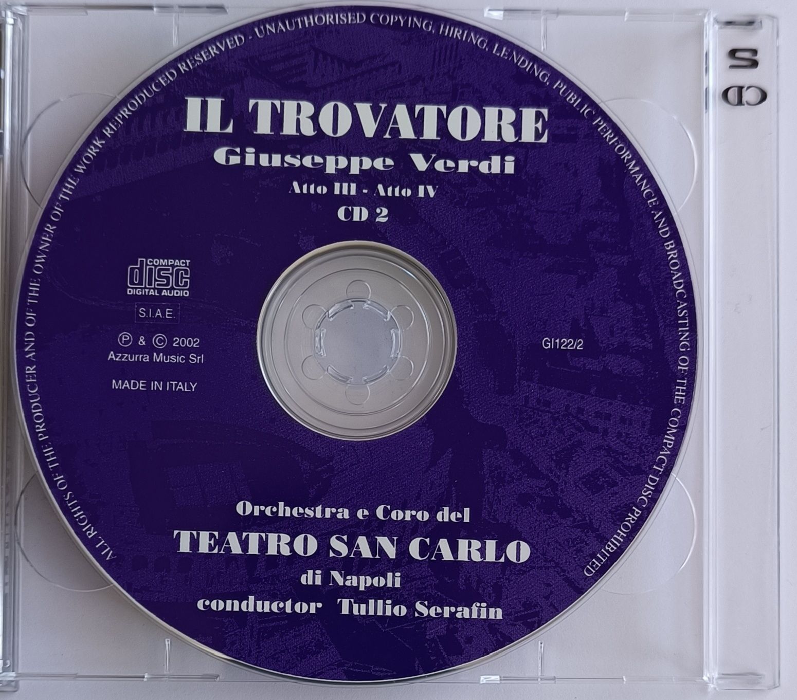 Il Trovatore Giuseppe Verdi 2CD 2002r