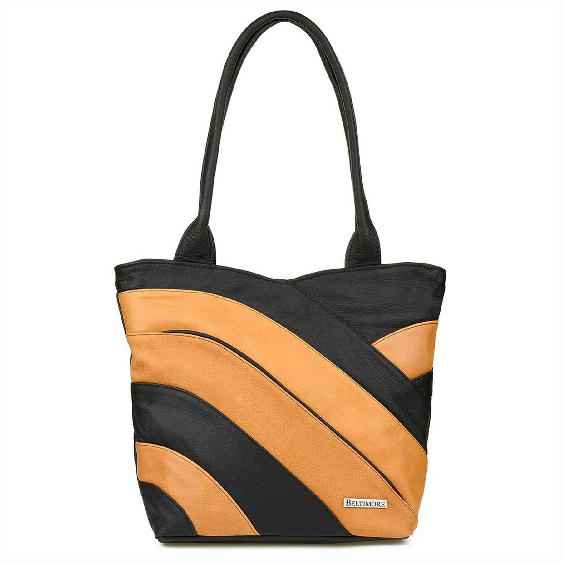 BELTIMORE torebka skórzana shopper klasyczna na ramię V471 j.camel