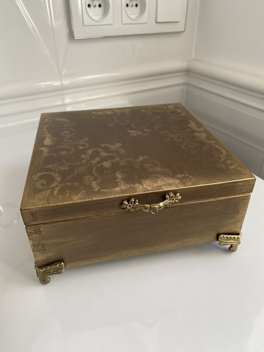 Szkatułka na biżuterię, leki, drobiazgi pudelko ozdobne retro