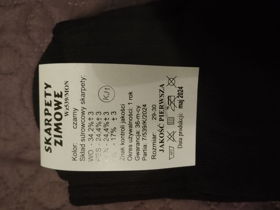 Skarpety zimowe Wz 539/MON