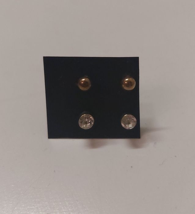 Zestaw 2 par kolczyków wkrętek kolczyki wkrętki