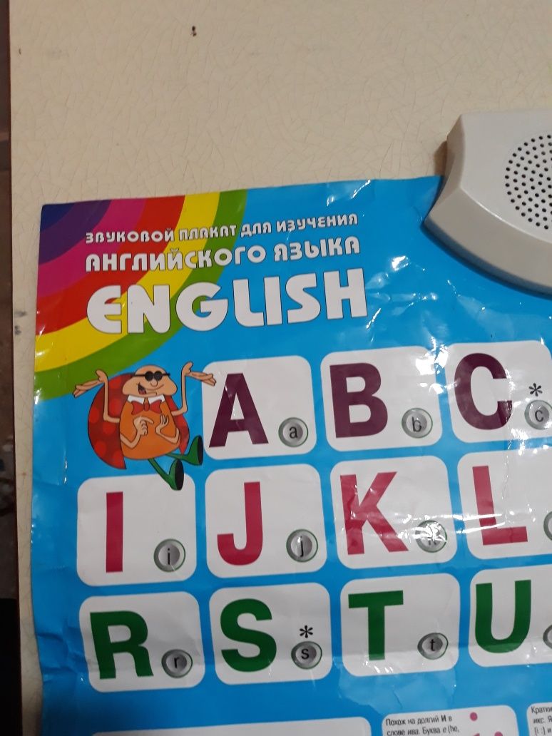 Звуковой коврик плакат детям изучать английский язык english