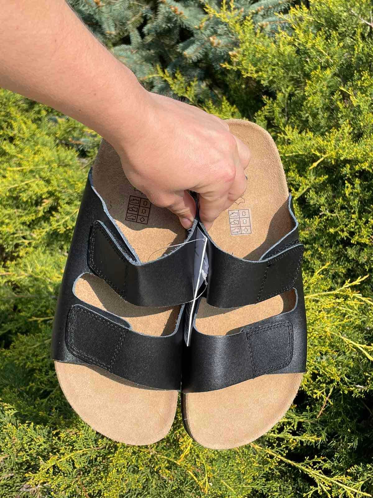 Шлепанцы Tom&Rose сланцы тапочки шлепки Birkenstock кожа вьетнамки