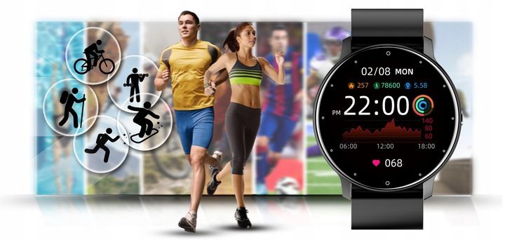 Smartwatch Męski Zegarek Gravity +box +grawer Sms Fb Polskie Menu Modn