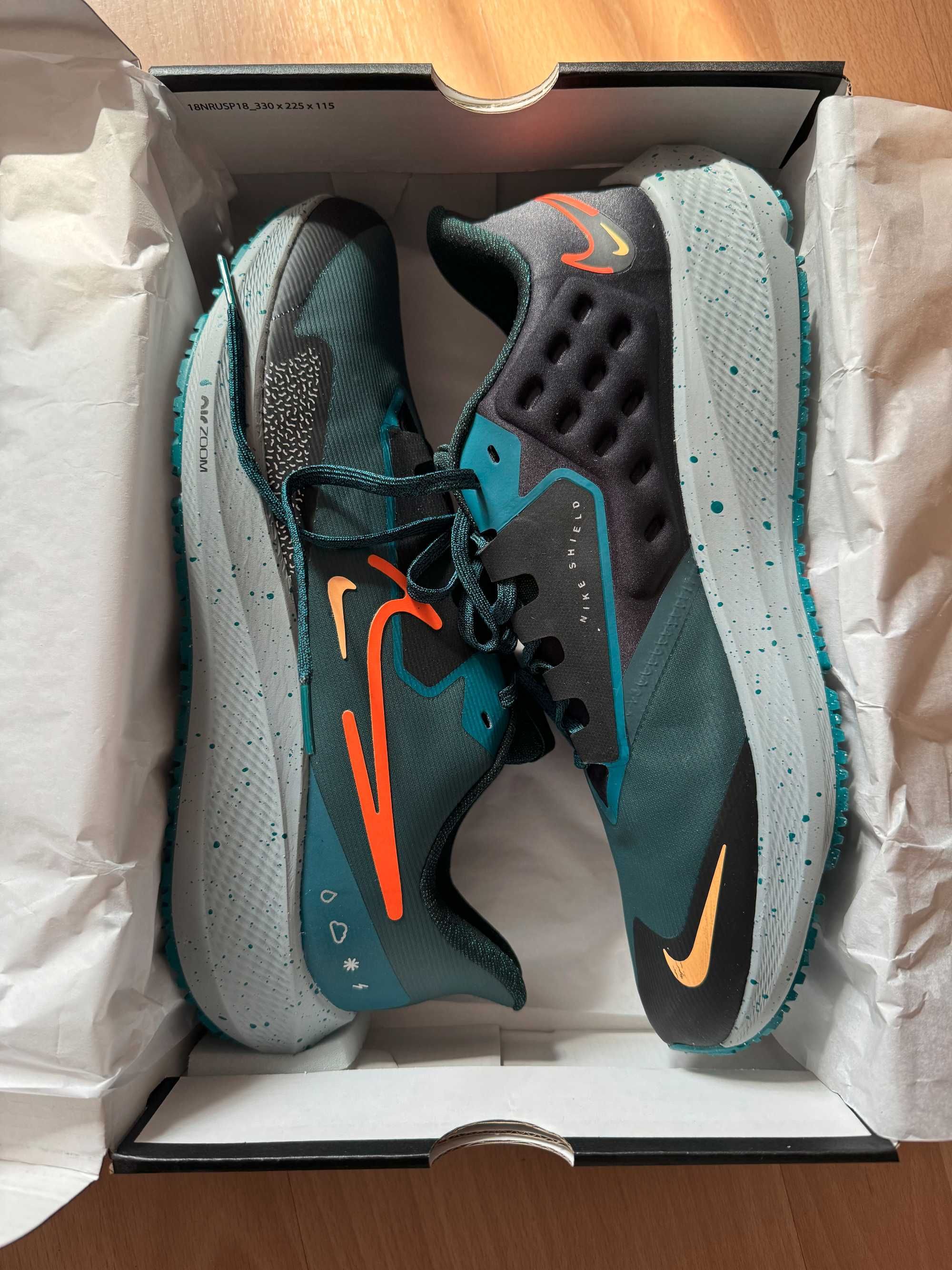 Nike Pegasus 39 Shield Weatherised Road Running Shoes Turquoise