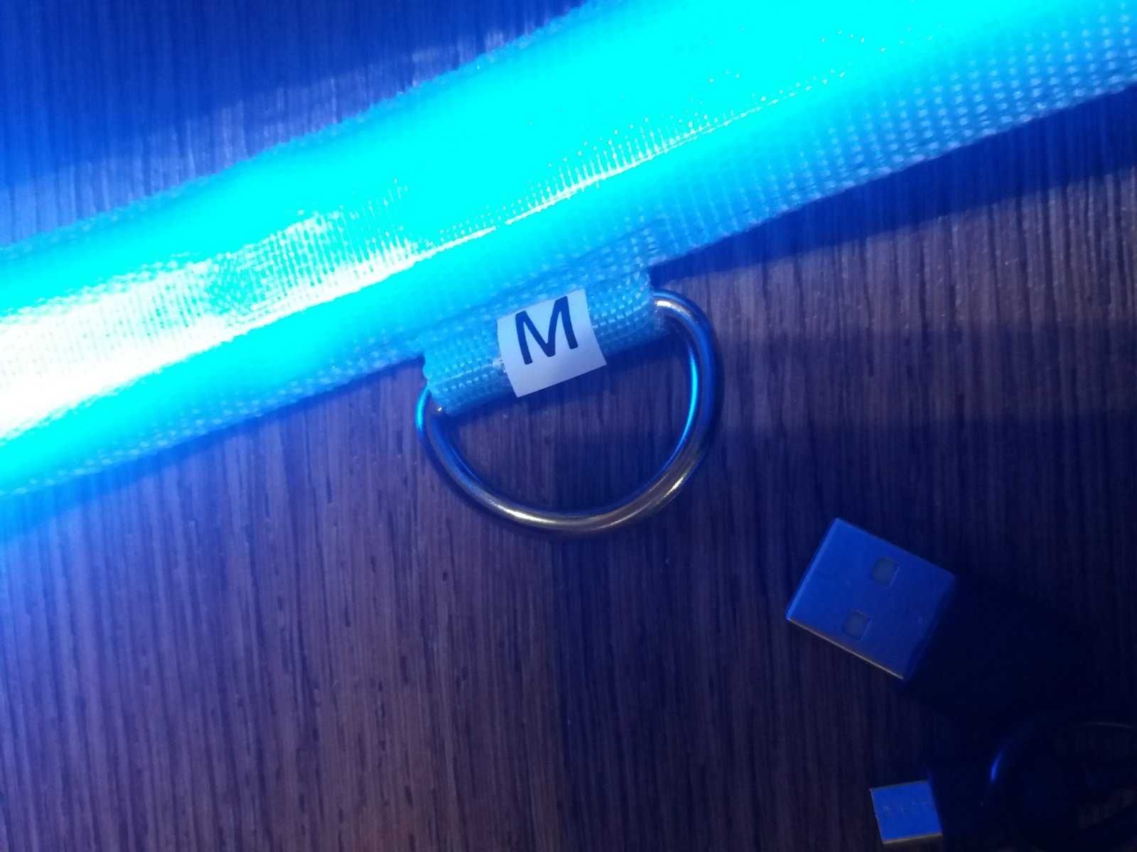 Ошейник для собак светящийся в темноте на зарядке USB