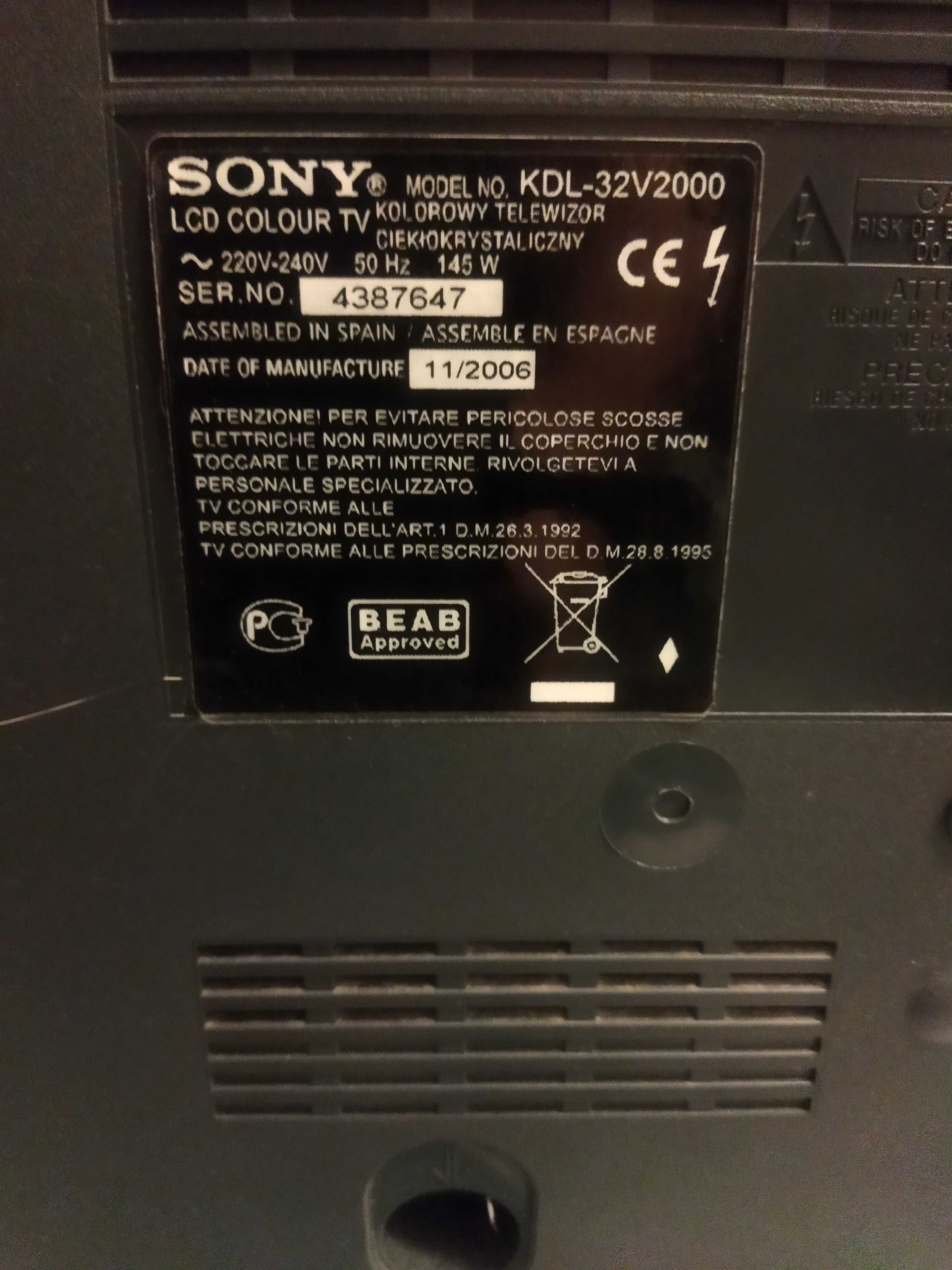 Tv sony KDL-32V2000