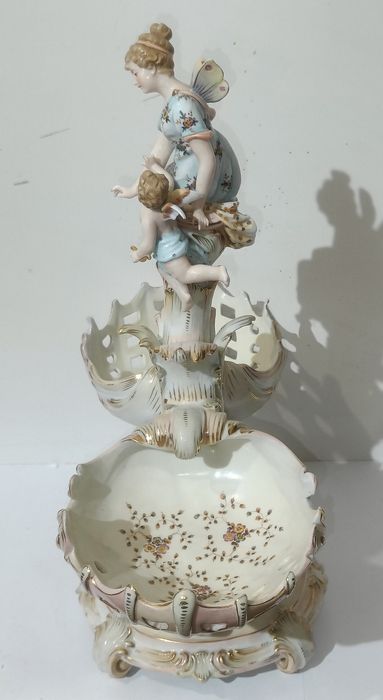 Antyczna Patera Figuralna Pot-Pourri, Francja, ok. 1800 r., Porcelana