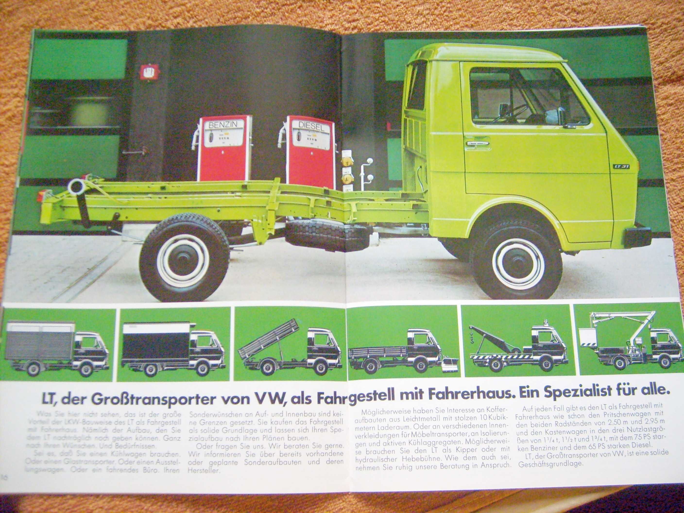 VW VOLKSWAGEN LT 1978 * prospekt 26 str. stan BDB *Wyprzedaż !