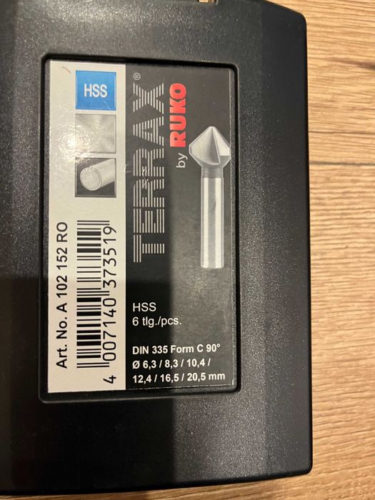 Zestaw pogłębiaczy stożkowych RUKO Terrax 6szt.