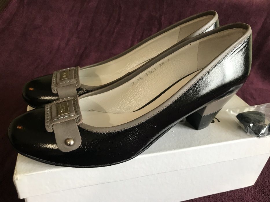 Piękne, eleganckie buty damskie, NOWE, rozm.38, kol. czarny