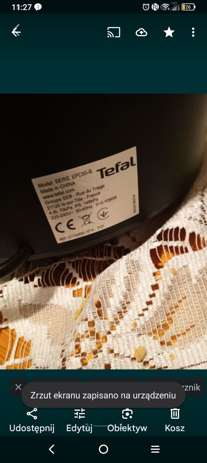 Tefal szybkowar zapraszam