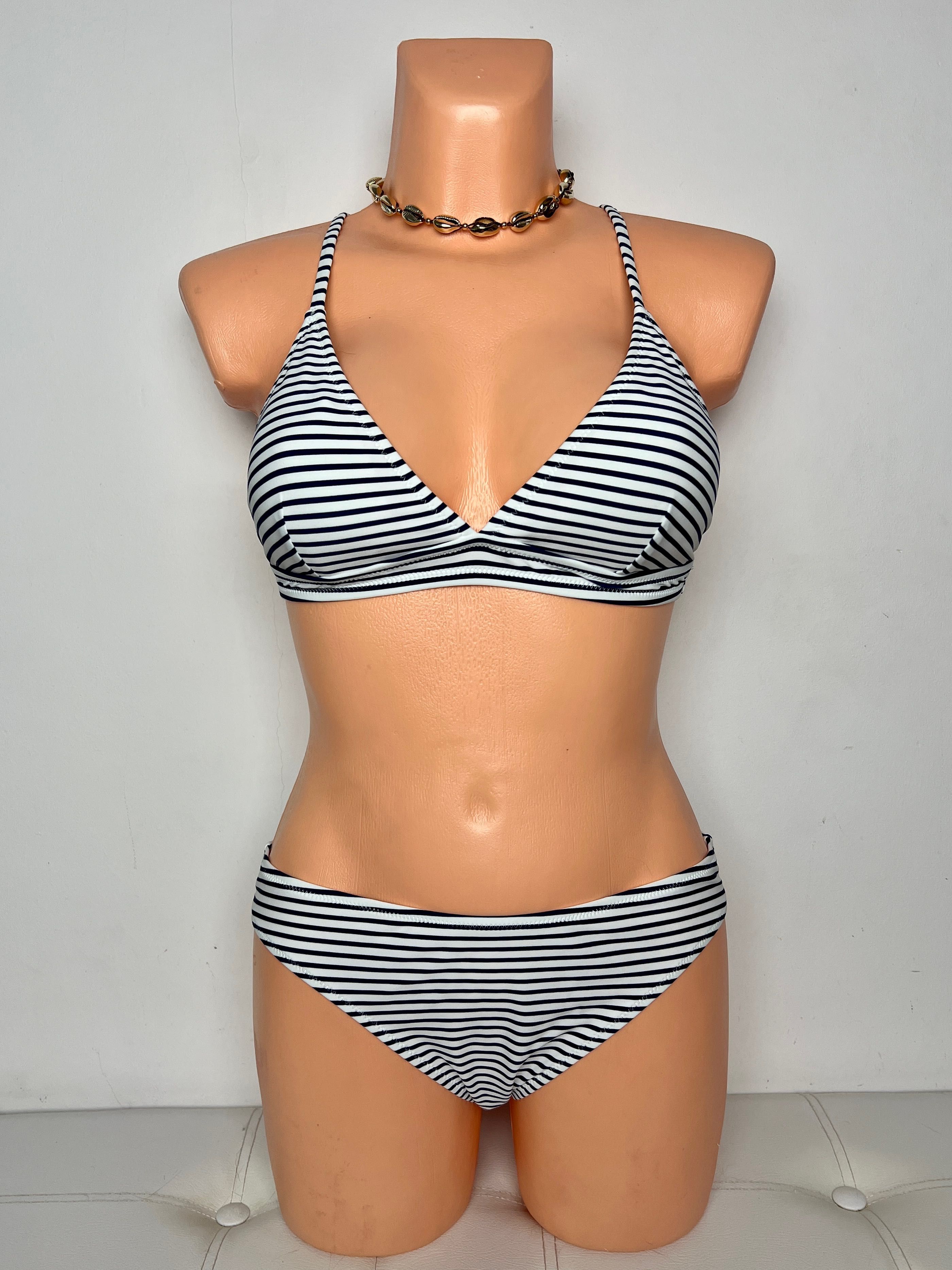 Strój kąpielowy bikini dwuczęściowy cupshe L 40  nowy marynarskie