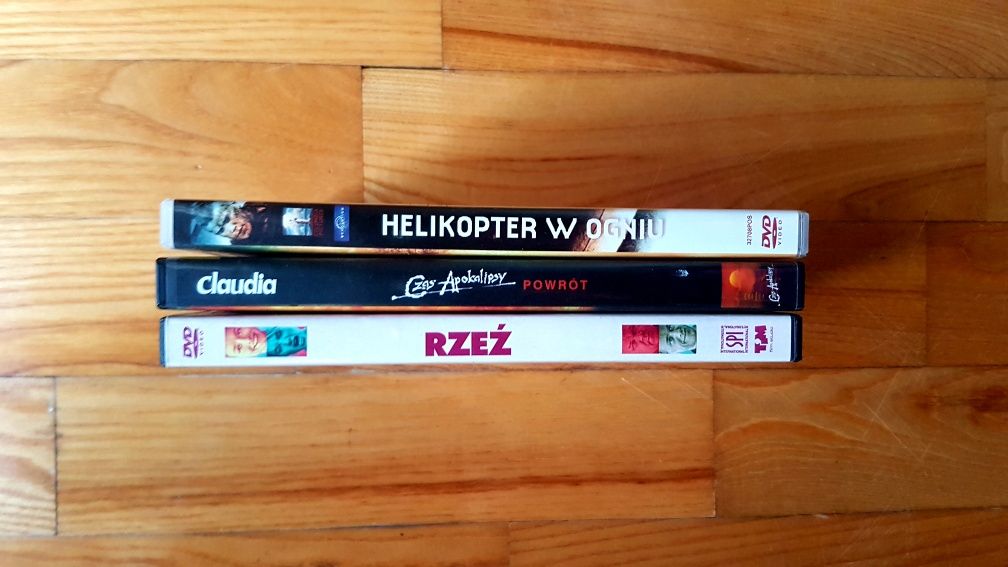 Filmy DVD zestaw, Rzeź, Czas apokalipsy, Helikopter w ogniu