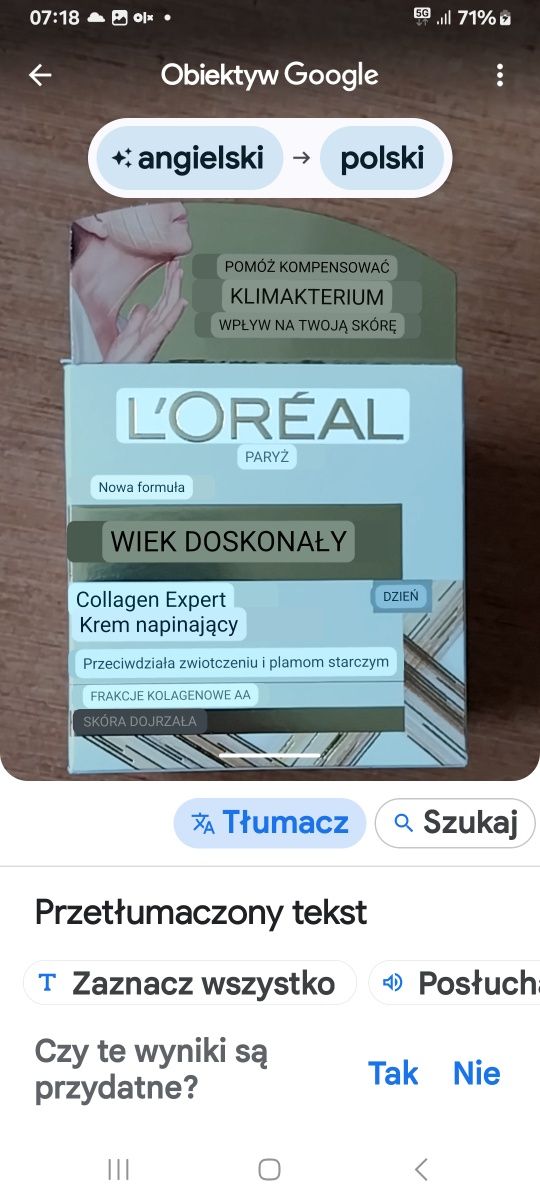 Sprzedam Krem dla kobiet w okresie menopauzy od Loreal z Anglii  50ml