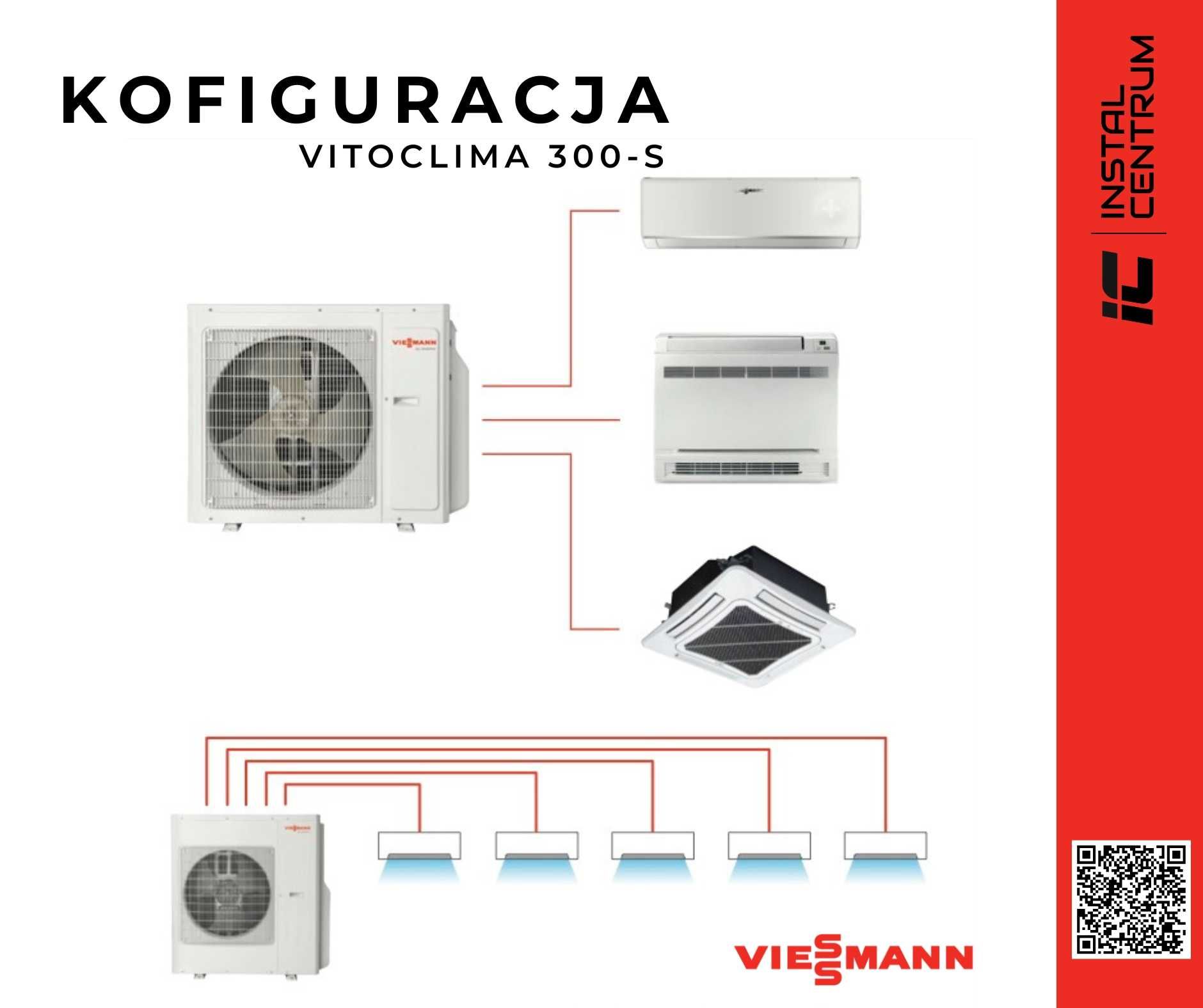 klimatyzacja Viessmann MULTISPLIT na 3 pokoje, KASETA, MONTAŻ