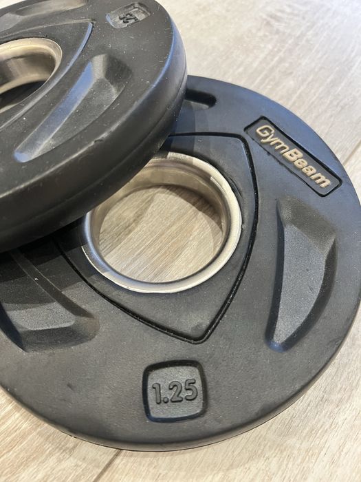 Диски олімпійські GymBeam 1.25/2.5/5/10/20 кг металеві прогумовані