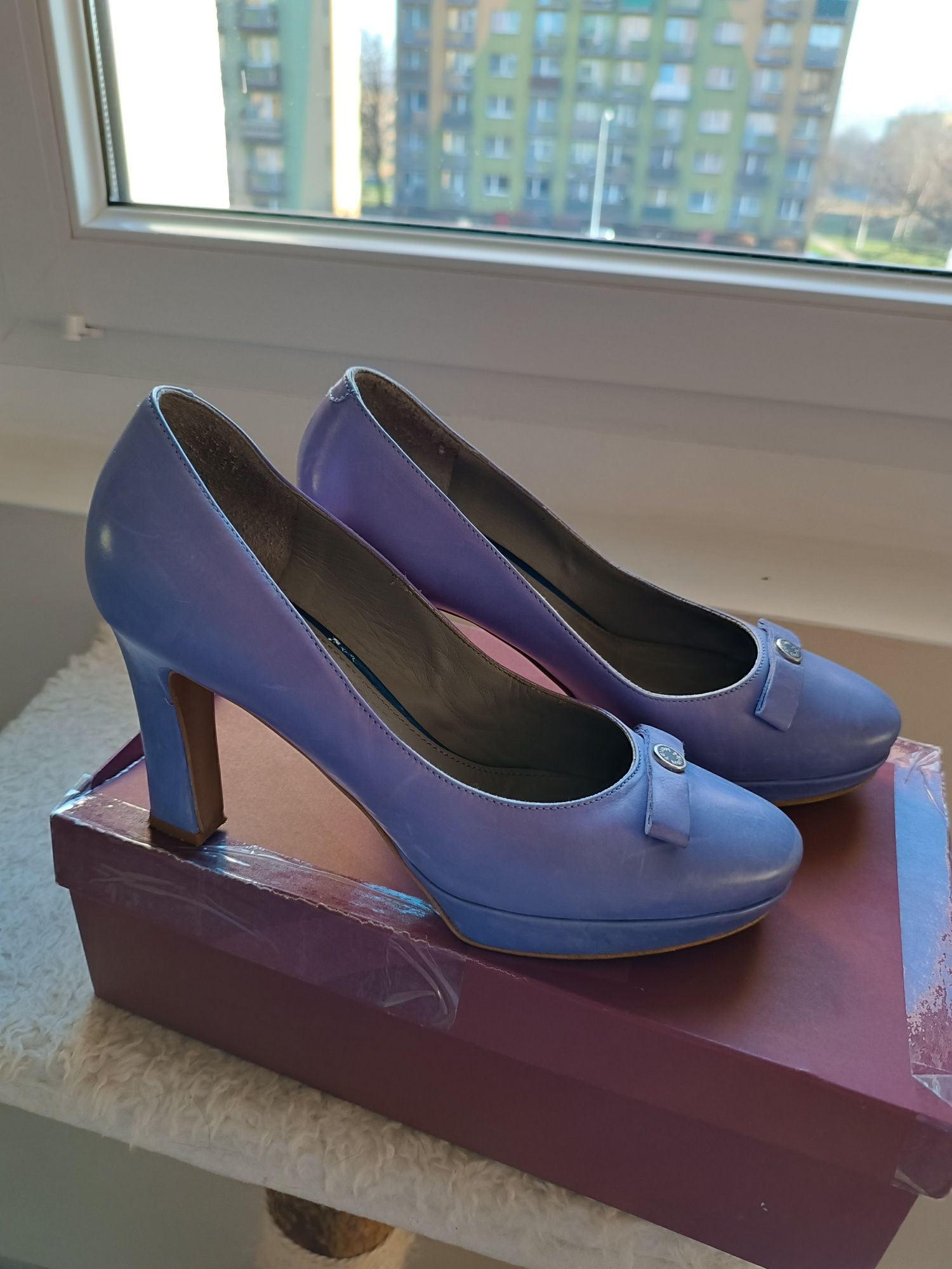 Buty na obcasie Maripé Delice Celadon