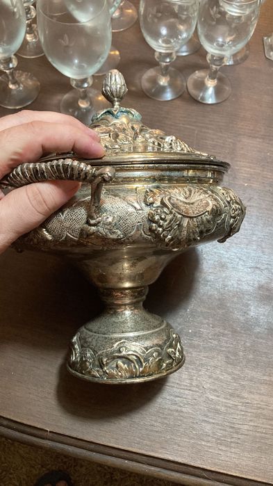 2 peças / taças/centro mesa antigas