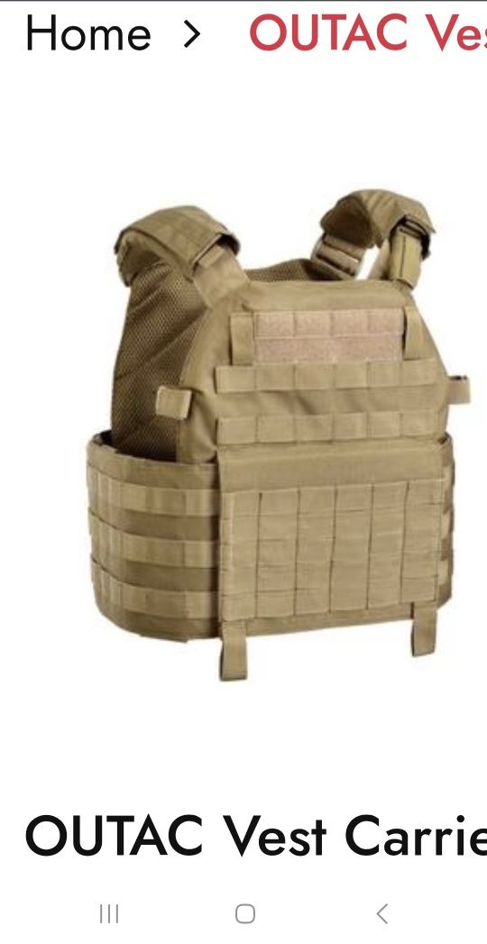 Airsoft plate carrier colete