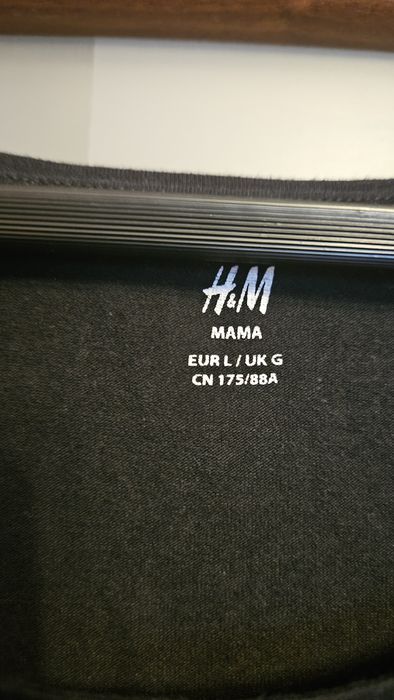 T-shirt bluzka klasyczna czarna H&M ciążowa
