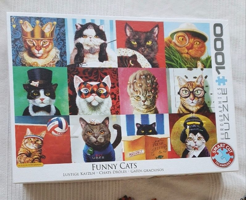 Puzzle Funny Cats 1000 Eurographics Lucia Heffernan