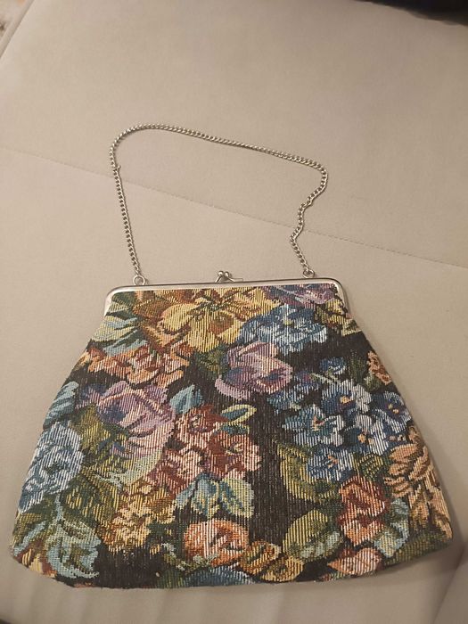 Torebka vintage PRL gobelinowa