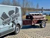 Grill Catering Mobilny Barbecue BBQ V8 Smoker Imprezy Eventy