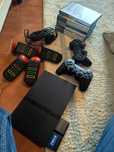 Ps2 slim + jogos + comando buzz