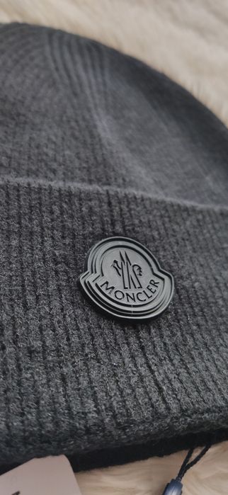 Шапка Moncler чорна зимова | Унісекс | Нова з біркою