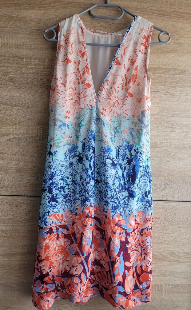 Sukienka letnia krótka zwiewna damska H&M rozm.XS 34