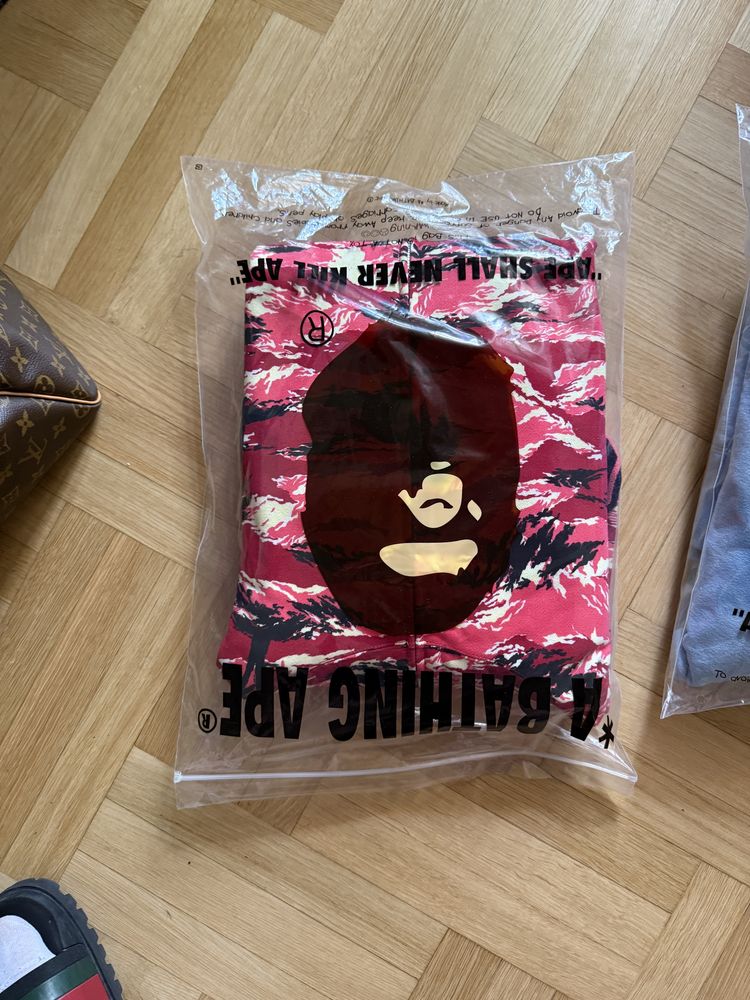 Bape shark hoodie palm tree camo