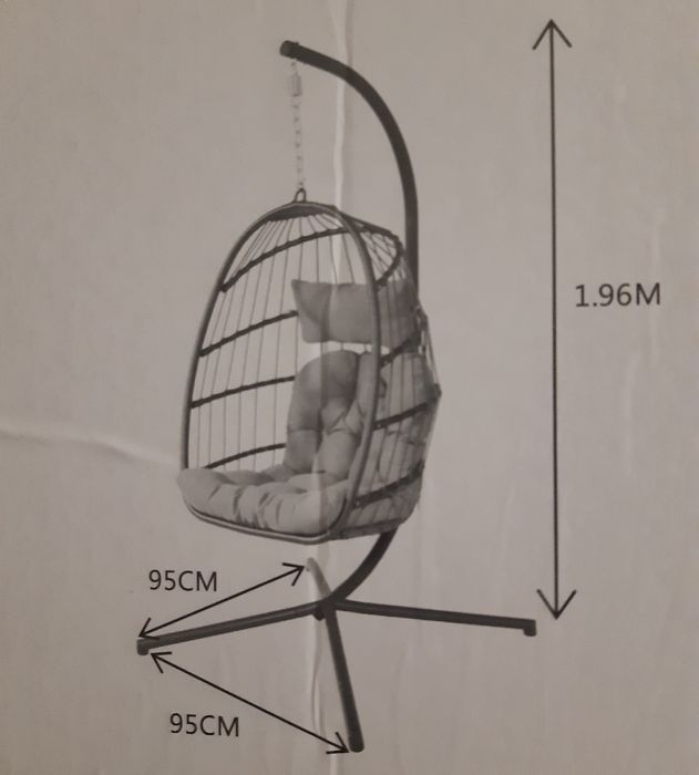 Fotel wiszący Origami - kokon, huśtawka ogrodowa.