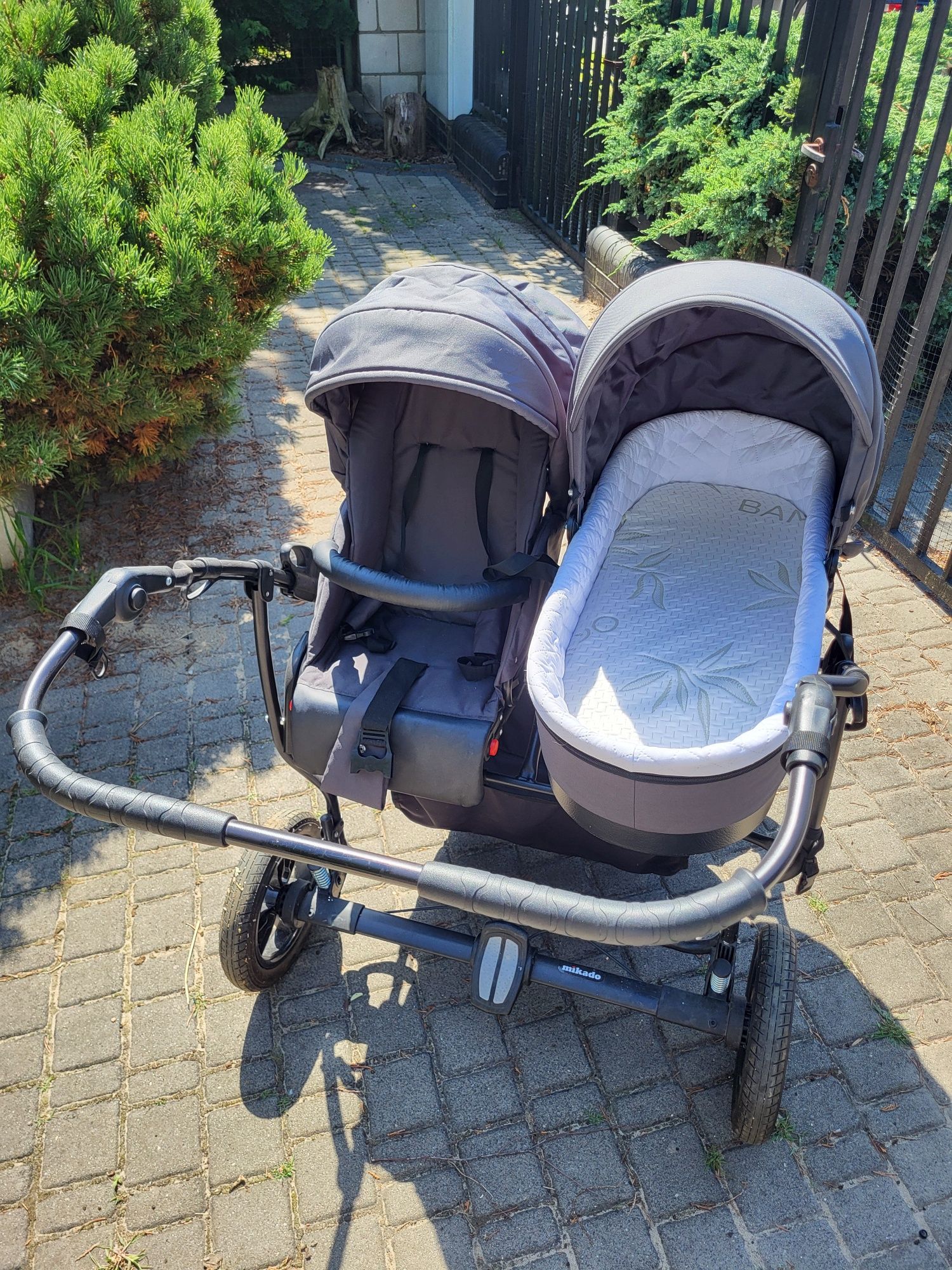 Wózek podwójny spacerówki i gondola
