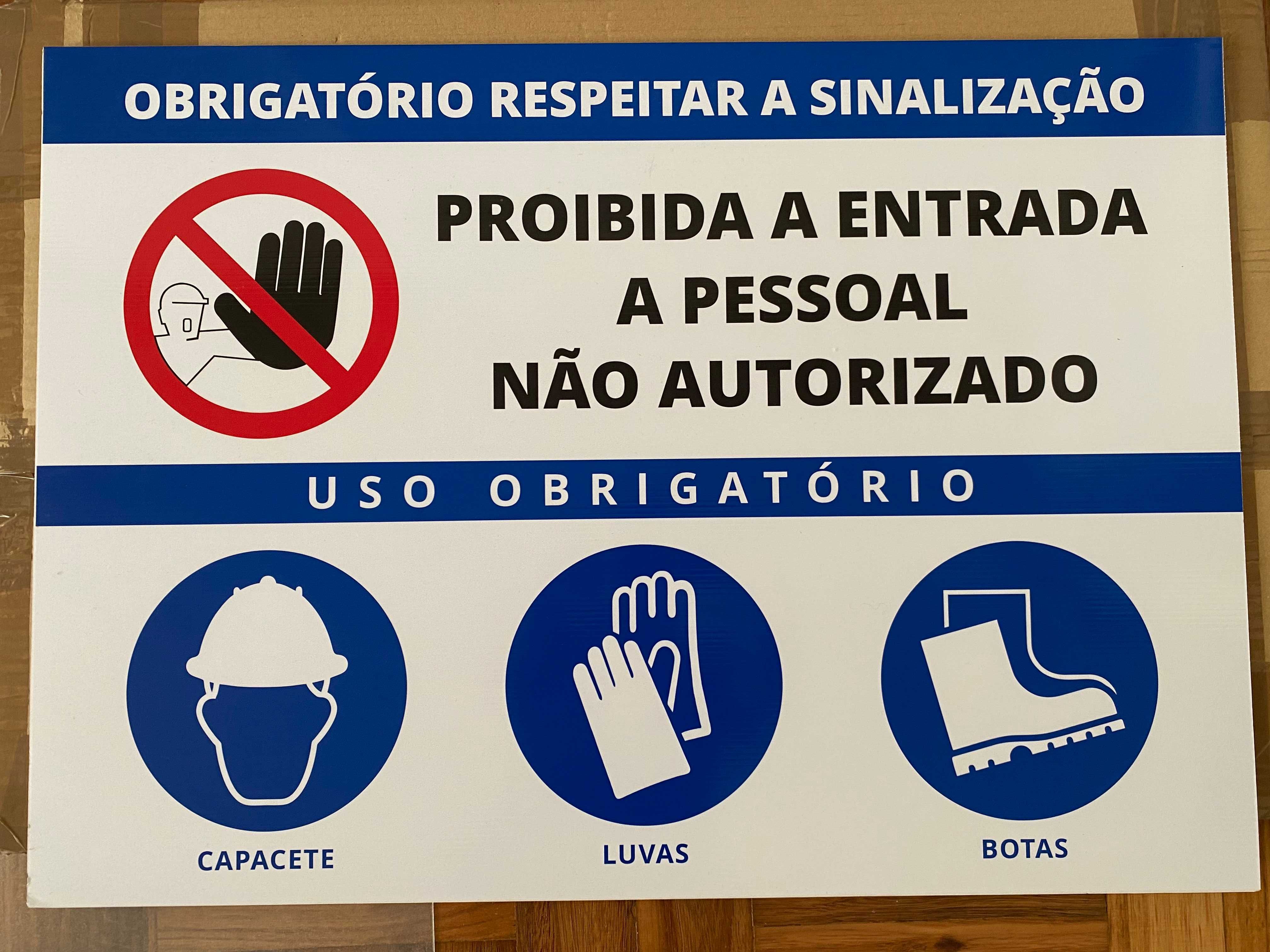 Aviso segurança obra