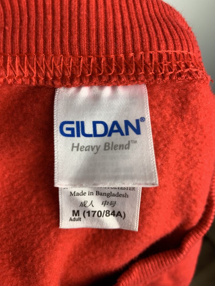 Damska czerwona bawełniana bluza  z nadrukiem z przodu