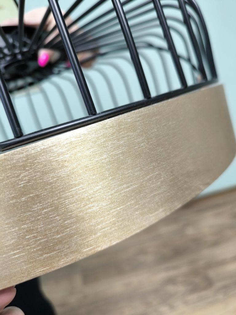 Żyrandol Lampa LED wisząca czarno-złota TOMASUCCI złota