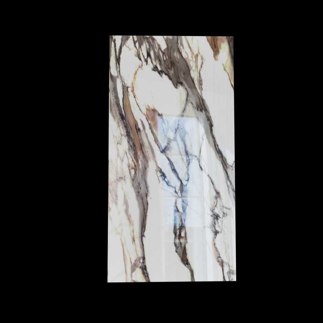 Gres wielkoformatowy 120x280 cm połysk – elegancki marmur z żyłami