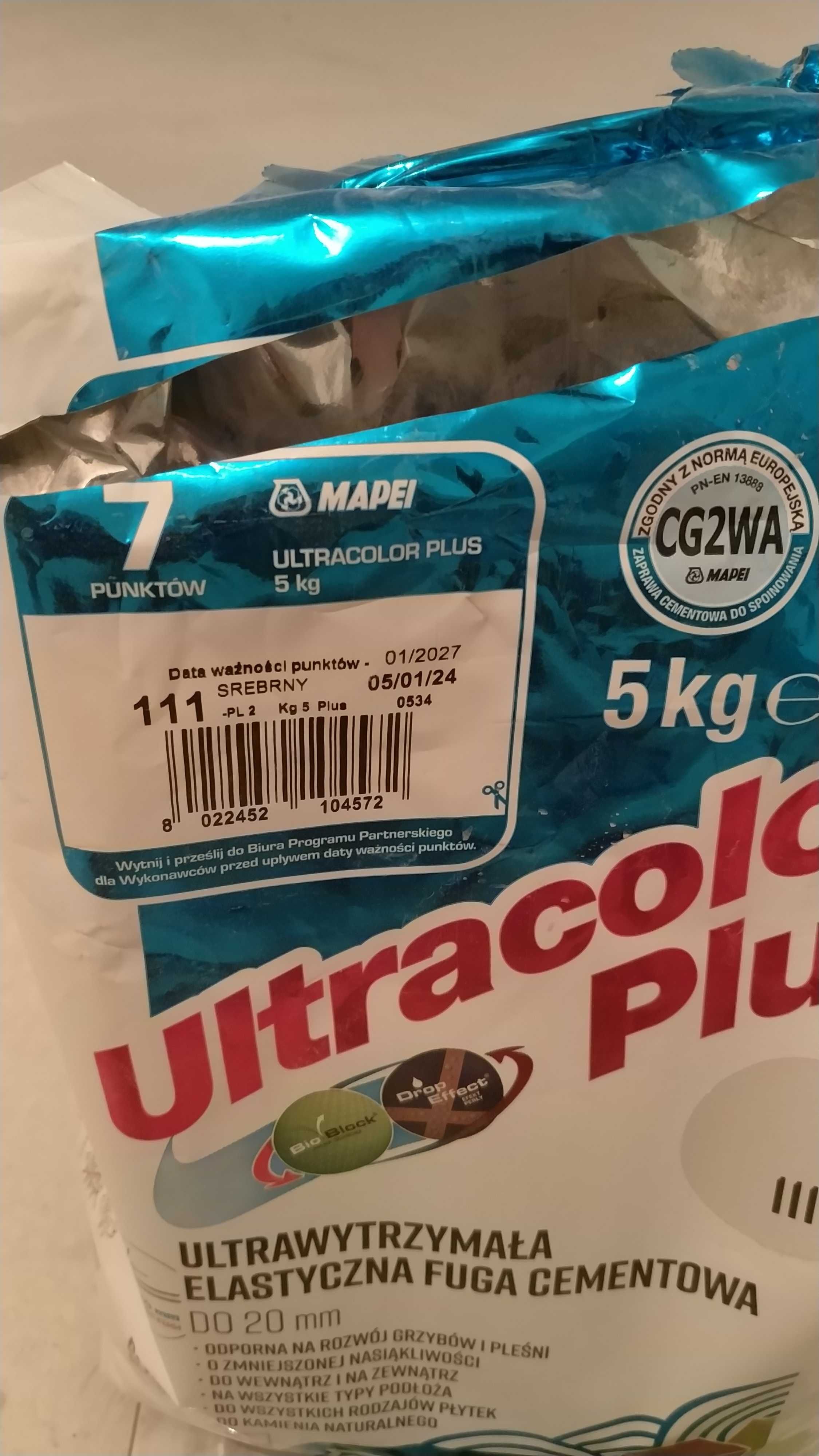 Fuga Mapei Ultracolor Plus srebrny 111